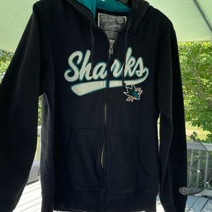 San Jose Sharks Sportiqe Womens Full Zip Fin Logo Hoody - like new.